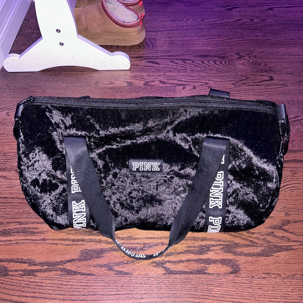 PINK black duffel bag